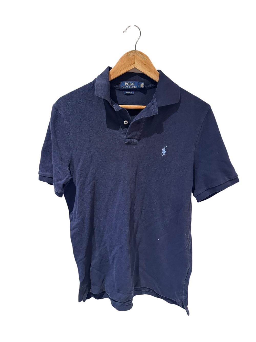 Polo Ralph Lauren Short Sleeve Polo Shirt Navy Blue Size Small